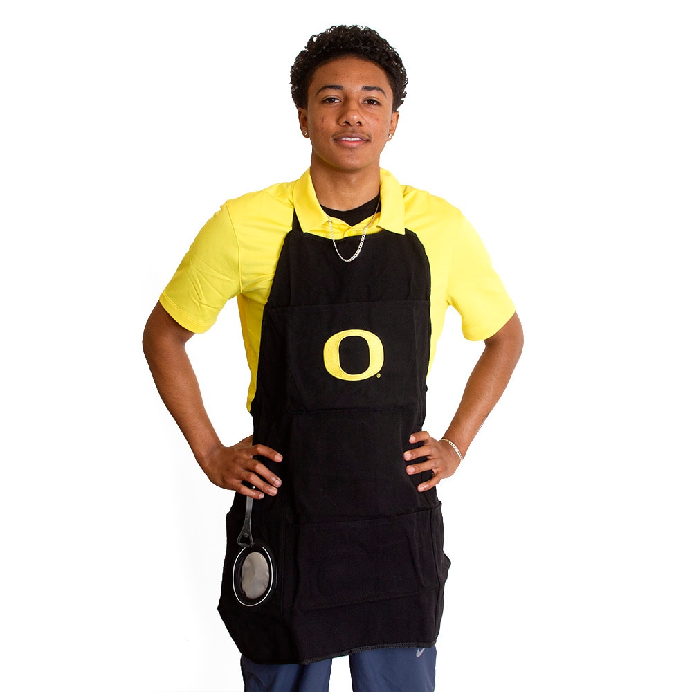 Classic Oregon O, Black, Apron, Home & Auto, Unisex, Evergreen, Drink Pocket, Can Opener, 861163